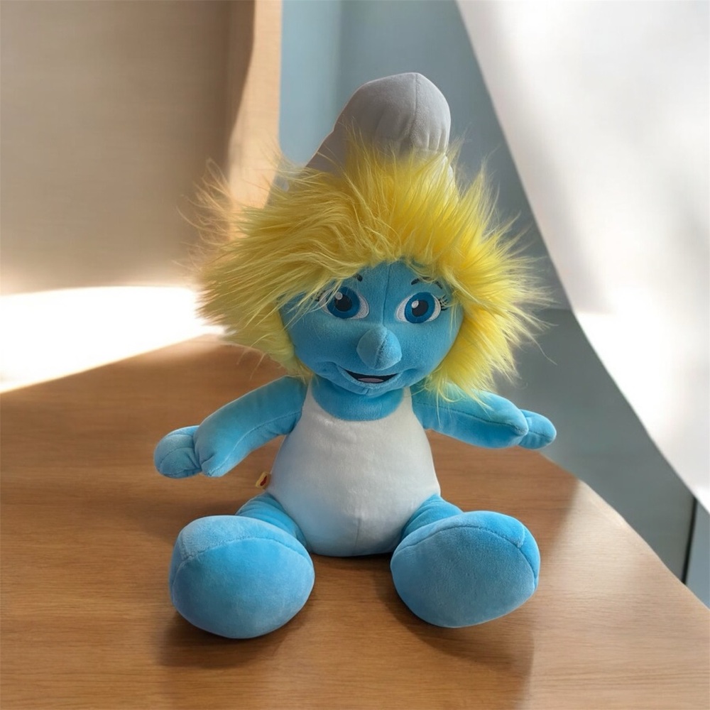 Build A Bear BAB The Smurfs Girl Smurfette Plush Blue Stuffed Animal 2013